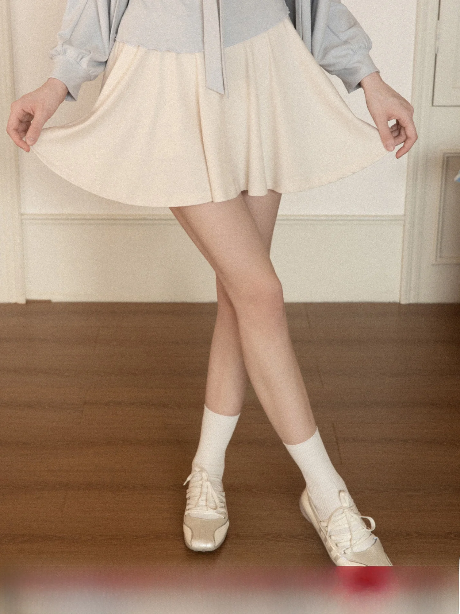 

Балетная юбка с высокой талией, облегающая, А-силуэта, женская, весенняя, универсальная, для повседневной носки, удобная, мягкая, из смесового вискозного полотна