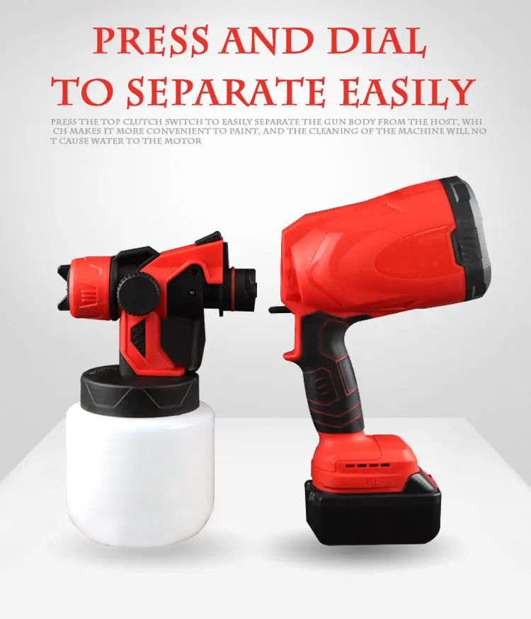 Electric Spray Gun High Pressure Automatic Spray Gun Portable Real Stone Paint Latex Paint Handheld Paint Watering Spray Gun