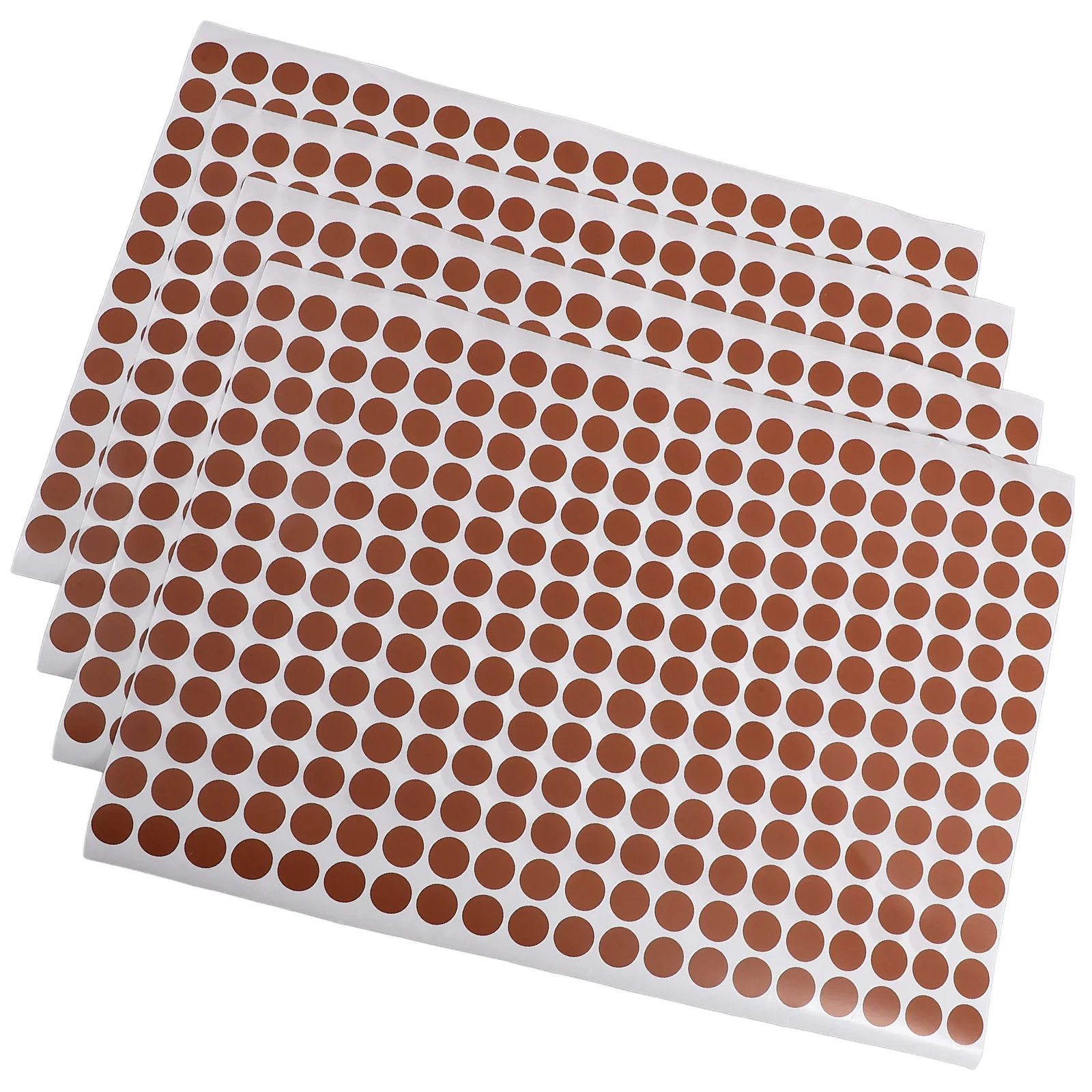 

10 Sheets Round Copper Paper Labels Golden Adhesive Stickers for Labeling Classifying Supply Multi-Function Dot Decals