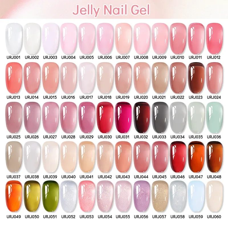 15ml Nail Gel Jelly Milky White Translucent Color Gel Polish Semi Permanent UV Gel Nail Art Soak Off Varnish Latest Fashion