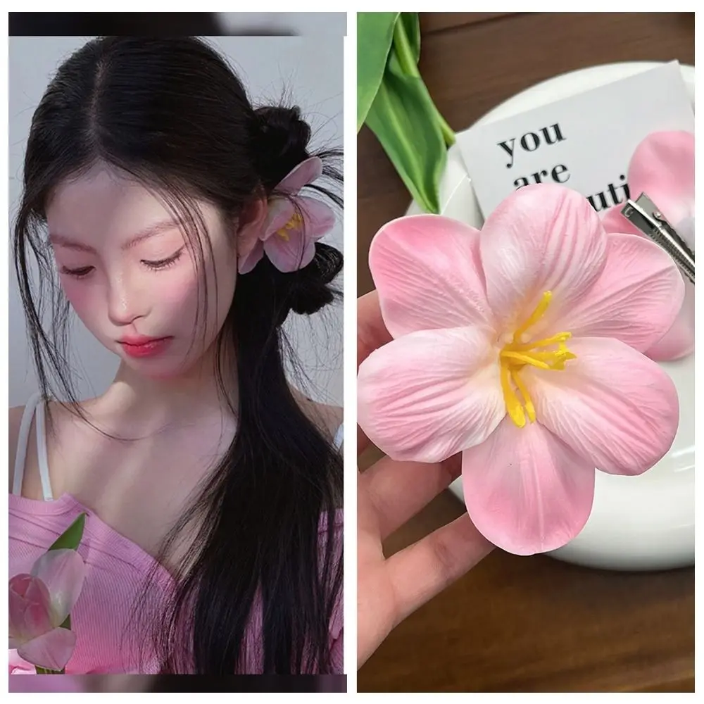 

Cloth Simulation Flower Hair Clip Bohemian Style Korean Style Tulip Flower Hairpin Seaside Vacation Headwear Barrettes Girl
