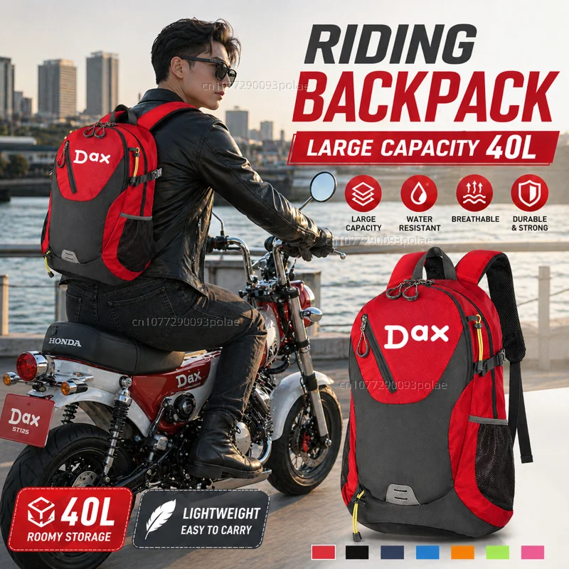 FOR HONDA DAX125 ST125 ST 125 2022-2026 DAX 125 Large Capacity WaterproRacing travel Men waterproof Backpack Bag Motorcycle Gift
