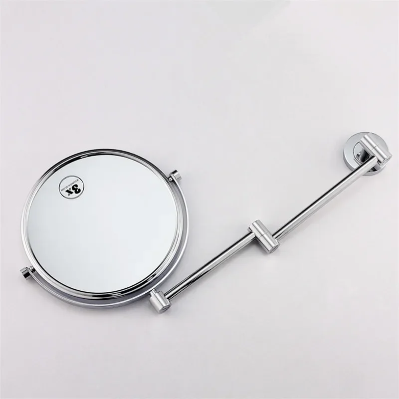 

Makeup Mirror Brass Gold/Chrome 3 x Magnifying Bathroom Mirrors Folding Shave 8 Inches Wall Mounted 360 Rotate Round Mirrors