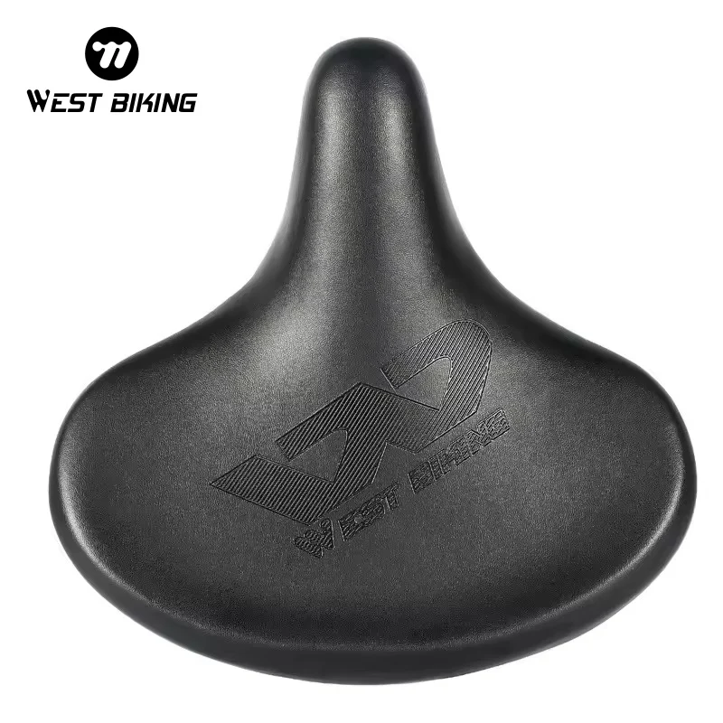 

WEST BIKING Big LOGO New Hot Selling Bike Saddle Thicken Widen MTB Bike Saddles Soft Comfortable Cycling Heated Bicycle Saddle
