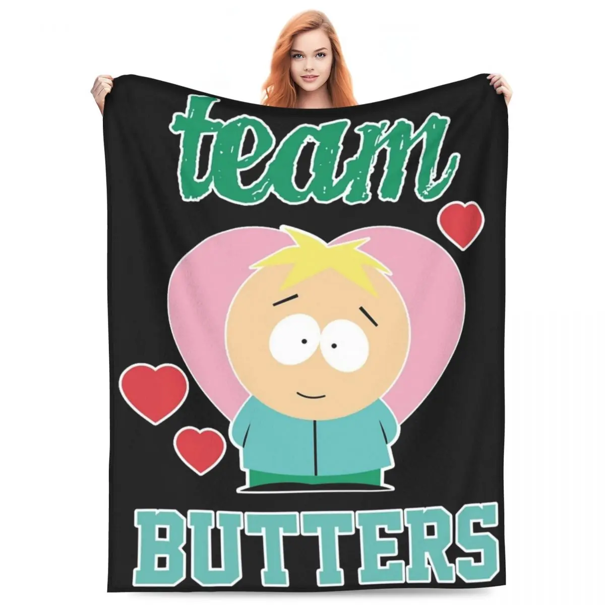 SOUTHPARKs TEAM BUTTERS Blankets Ultra-Soft Coral Fleece Plush Comfort Gift Throw Blanket Quilt