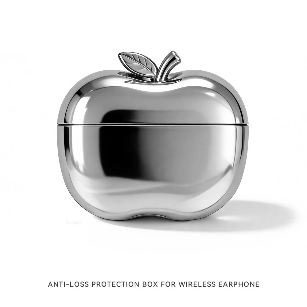 New Translucent Apple Shape Headphone Case TPU Gold Silver Red Green for Airpods Pro 1/2/3 4