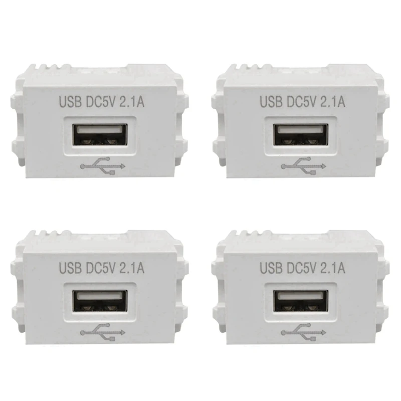 T82C Hot Sale-4X Phone Charging Panel USB Power Module 220V Socket 5V Transformer 2.1A USB Charging Power Socket Switching Adapt