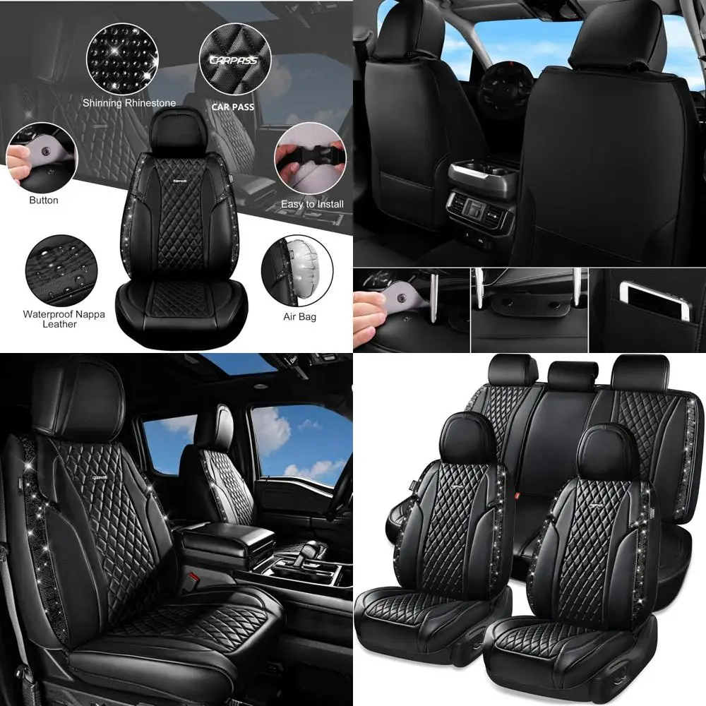 

Шикарные чехлы на автомобильные сиденья, роскошная мягкая кожа наппа из микрофибры, водонепроницаемая, сверхпрочная, противоскользящая, универсальная, подходит для авто внедорожника Sed