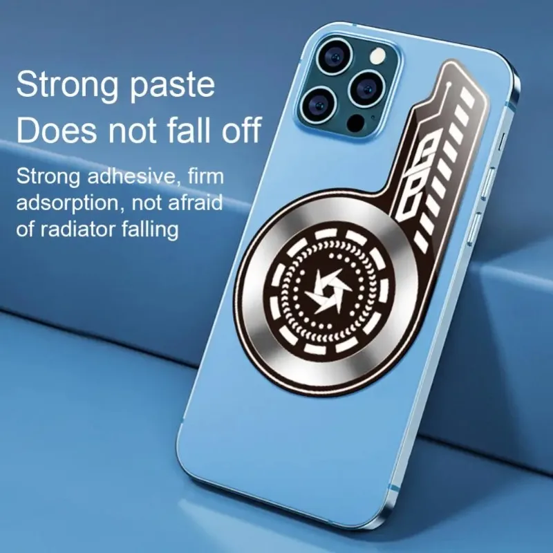 Cell Phone Cooler Plate Radiator Magnetic Radiating Sticker for Game Cooling Fans Heat Sink For IPhone/Samsung/Xiaomi