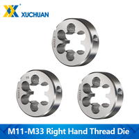1PC Right Hand Thread Die M11 M12 M13 M14 M15 M16 M18 M20 M24 M27 M30 M33 Metric Thread Die Metal Thread Tool