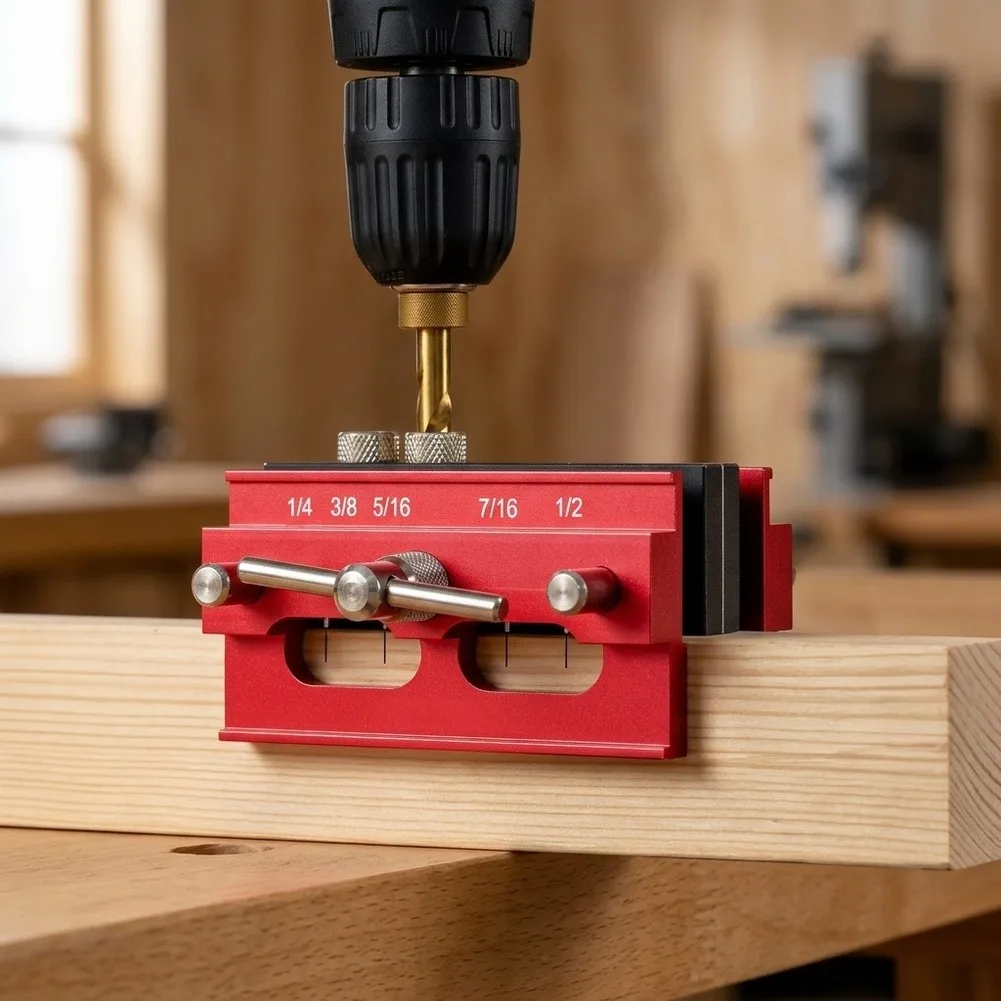 Self Centering Doweling Jig Heavy-duty Drill Guide Woodworking Hole Locator For Furniture Cabinet DIY Wood Joinery Project Part