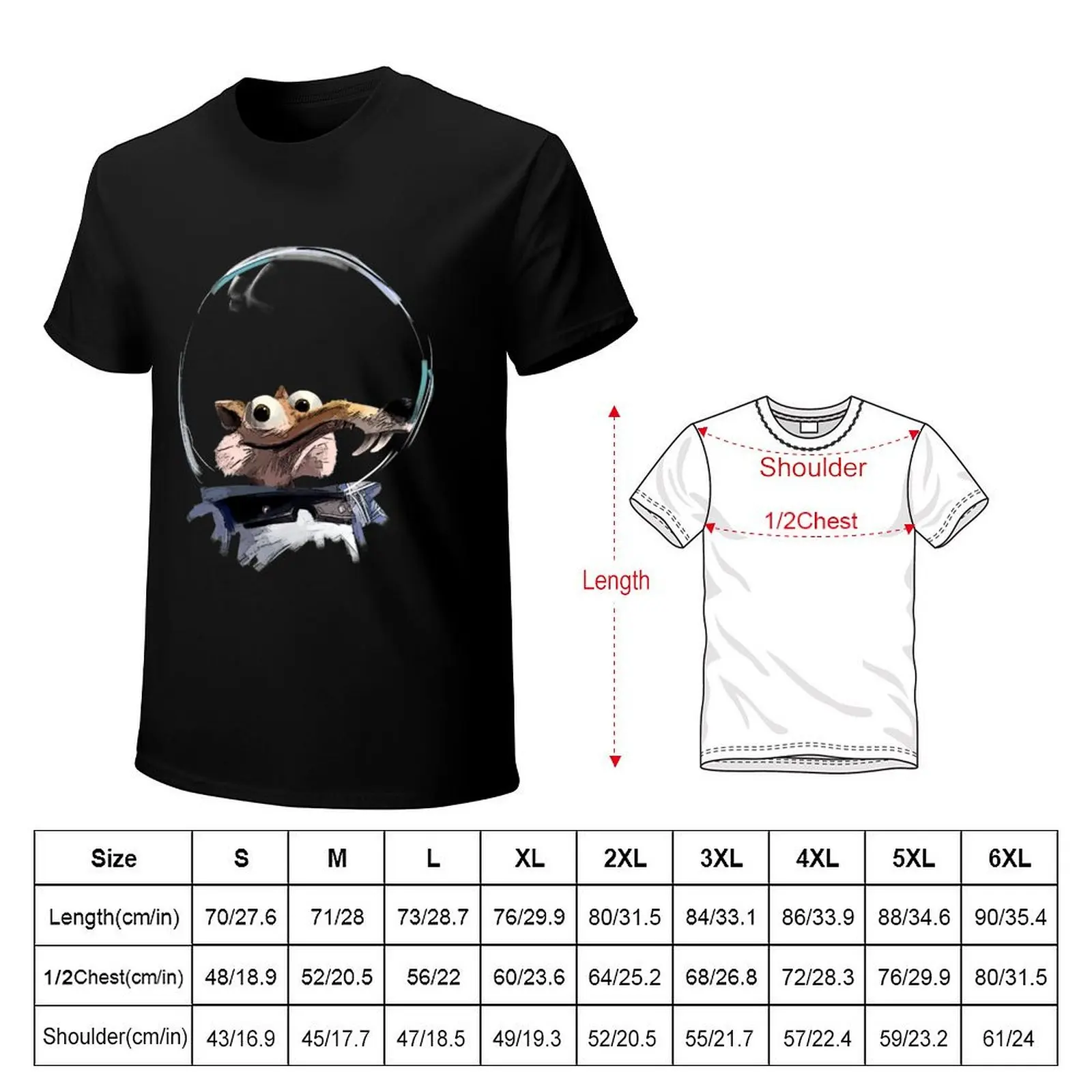 ICE AGE - Scrat 's full spacesuit T-Shirt cheap stuff graphic t shirt vintage summer clothes clothes for men
