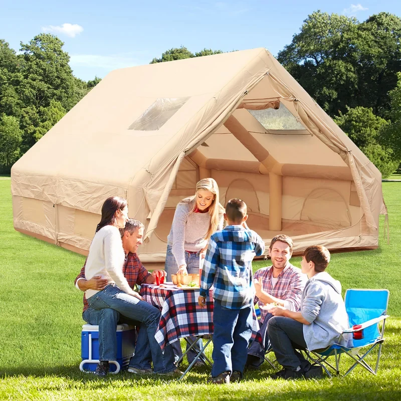12 Sqm Inflatable Glamping House With Skylight Waterproof Sunproof Outdoor Camping