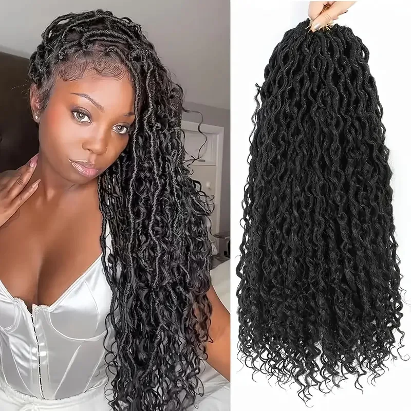 Cross-border European and American new popular product: Faux Goddess River Locs dreadlock wig