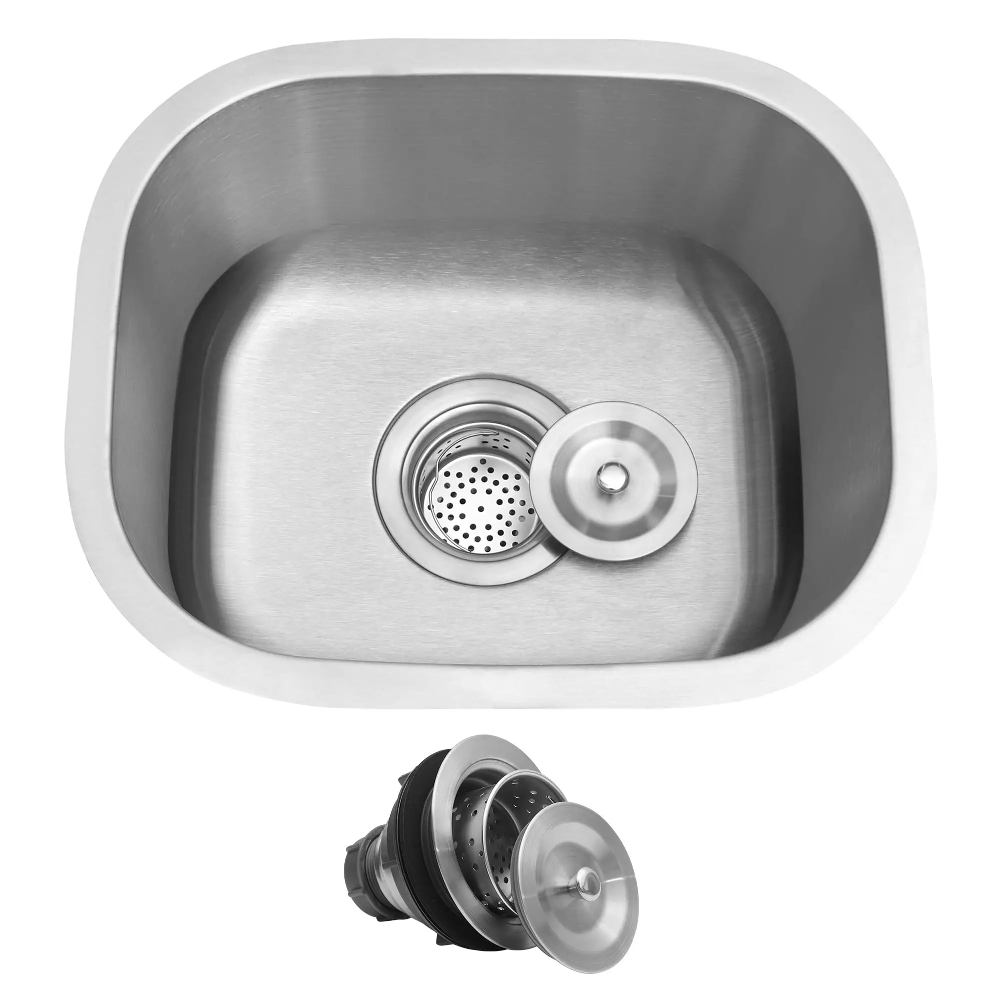 

Undermount Stainless Steel Bar Sink 14x12x8 For RV Outdoor Laundry Utility Bathroom