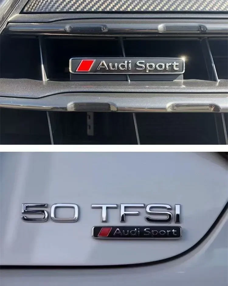 ABS أودي الرياضة شارة تصفيف السيارة لأودي S A1 Q7 Q8 TT RS A3 A4 Q5 A7 B9 جسم السيارة الجذع ملصقات الديكور اكسسوارات السيارات