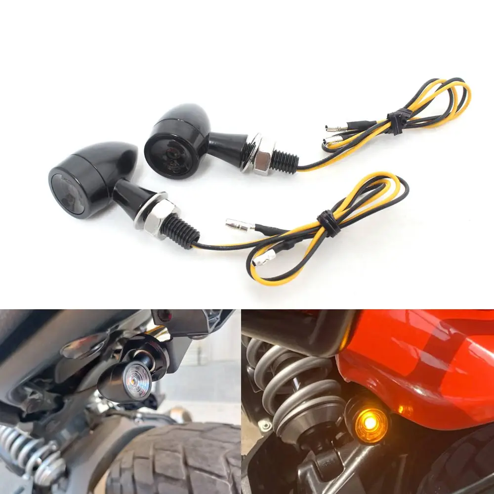 

2pcs Universal LED Turn Signal Light Bullet Motorcycle Led Light Clignotant 12V Fit For Most Dirt Bike, Street Bike, etc