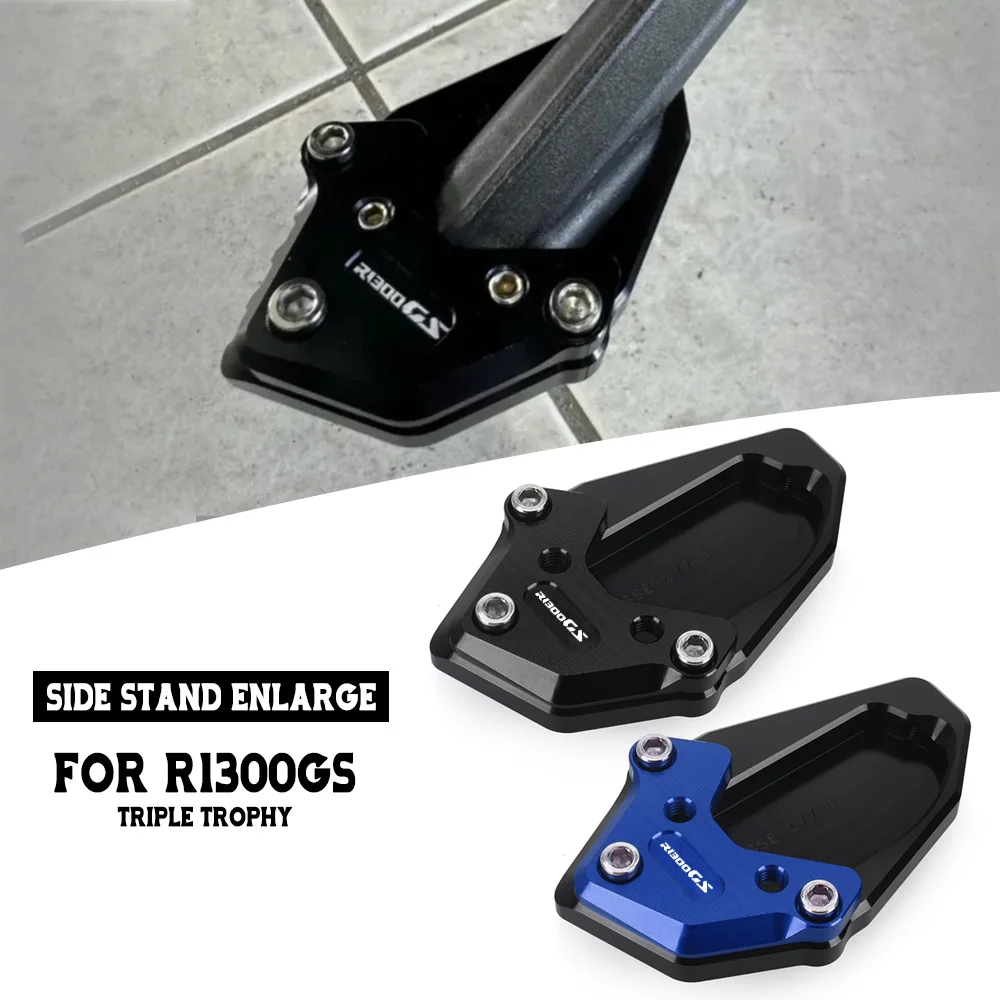 

For BMW R1300GS Triple Black Trophy R1300 GS R 1300GS 2023 2024 2025 Kickstand Side Stand Extension Pad Enlarger Support Plate