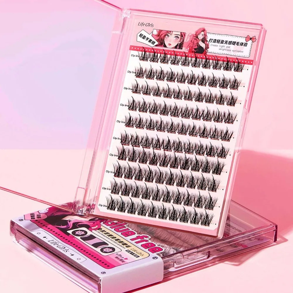 

Segmented Glue Free False Eyelashes DIY Oblique Winged Creative False Eyelashes 10-12mm Large Capacity Eyelashes Extensions