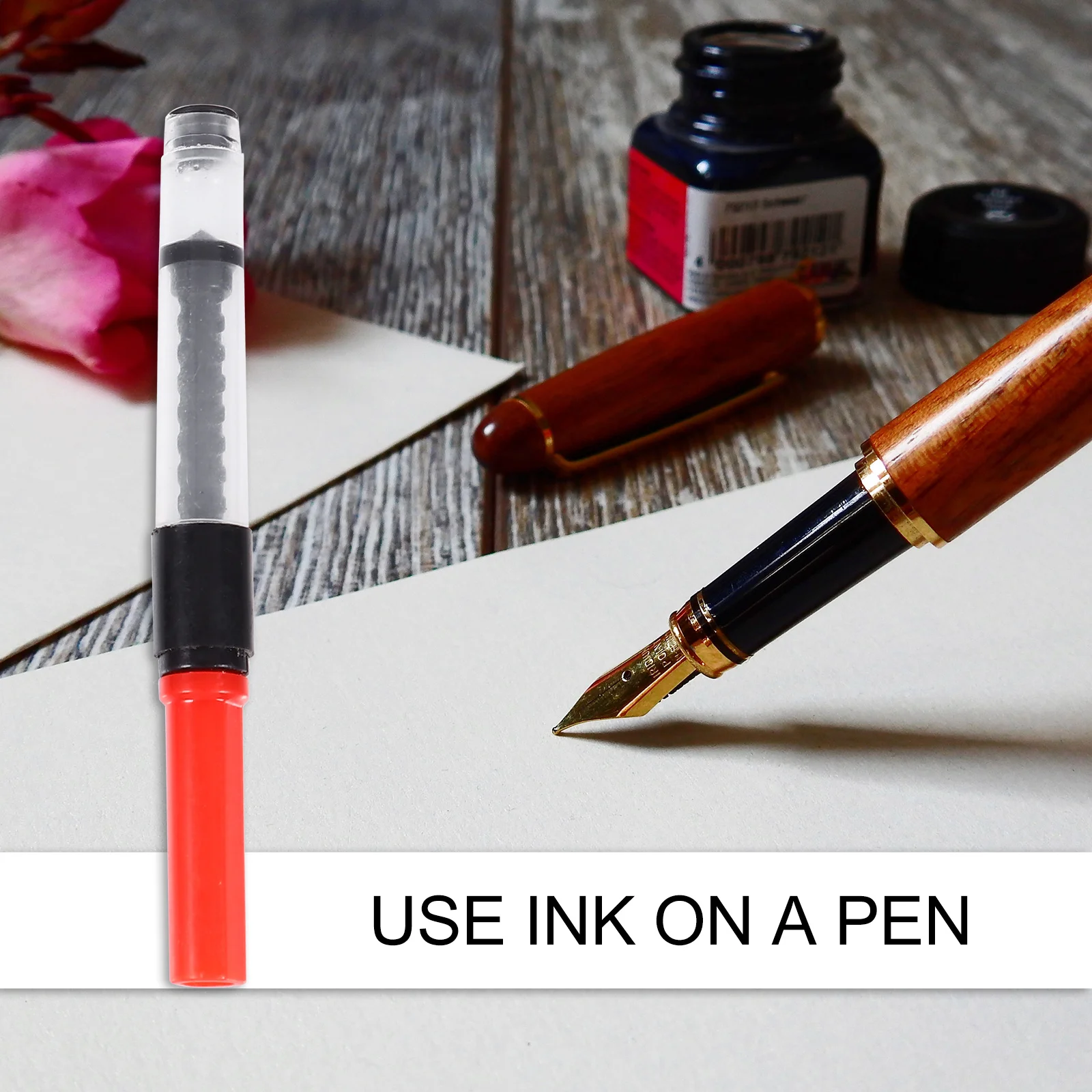 

10Pcs Universal Fountain Pen Ink Converter Leakproof Ink Absorption Device Simple Design for Daily Writing School Office Use