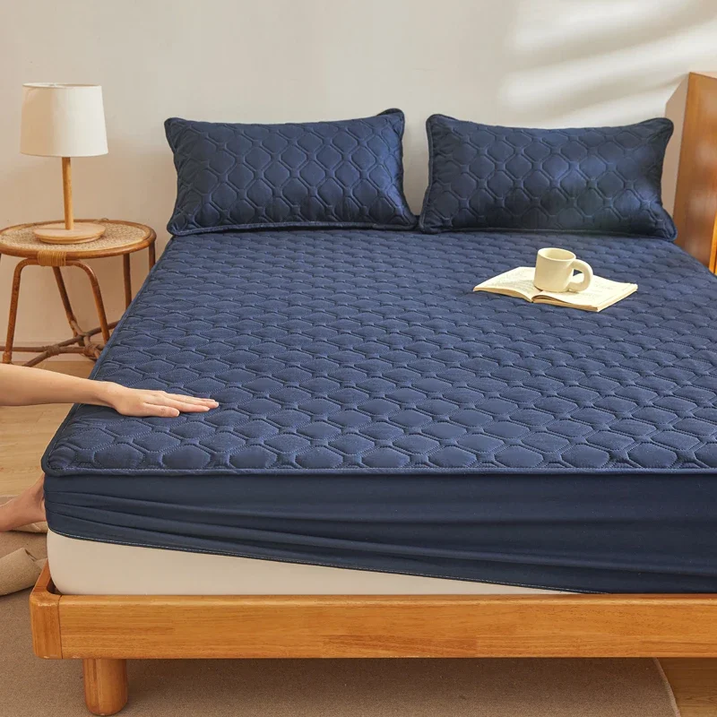 Drap De Lit Imperméable Et Anti-poussière - Taille 200x230 Cm, Lavable, Protection Complète Du Matelas - 3