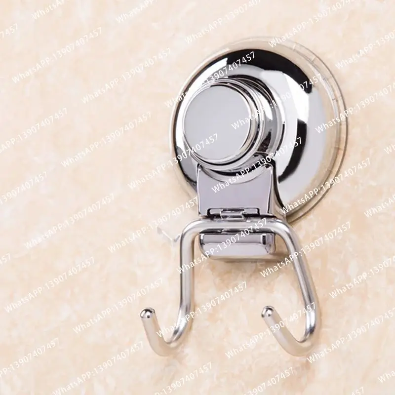 Suction cup hook No need to drill bathroom shower door back coat Strong load-bearing double