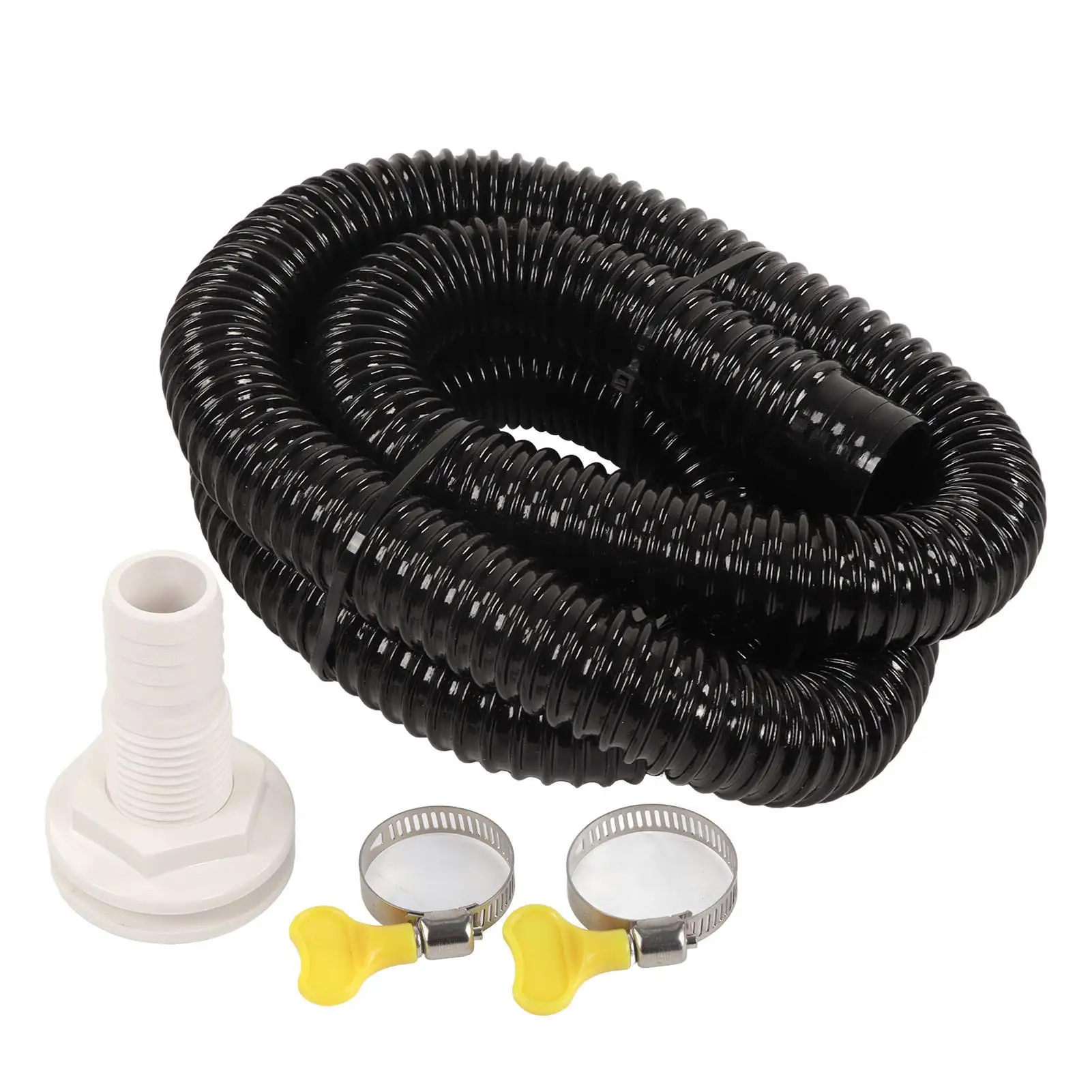 

Bilge Pump Hose Plumbing Kit 1-1/8in Dia 5ft Flexible PVC Hose Chemical Resistance Thru Hull Fitting Heavy Duty for marine