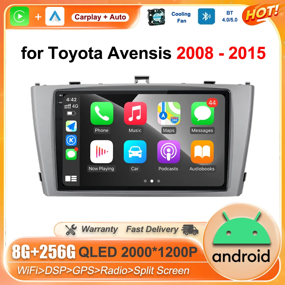 

Android System Car Radio for Toyota Avensis 2008 - 2015 Wireless Carplay Multimedia Stereo Player GPS Navi 9 inch HD IPS Screen