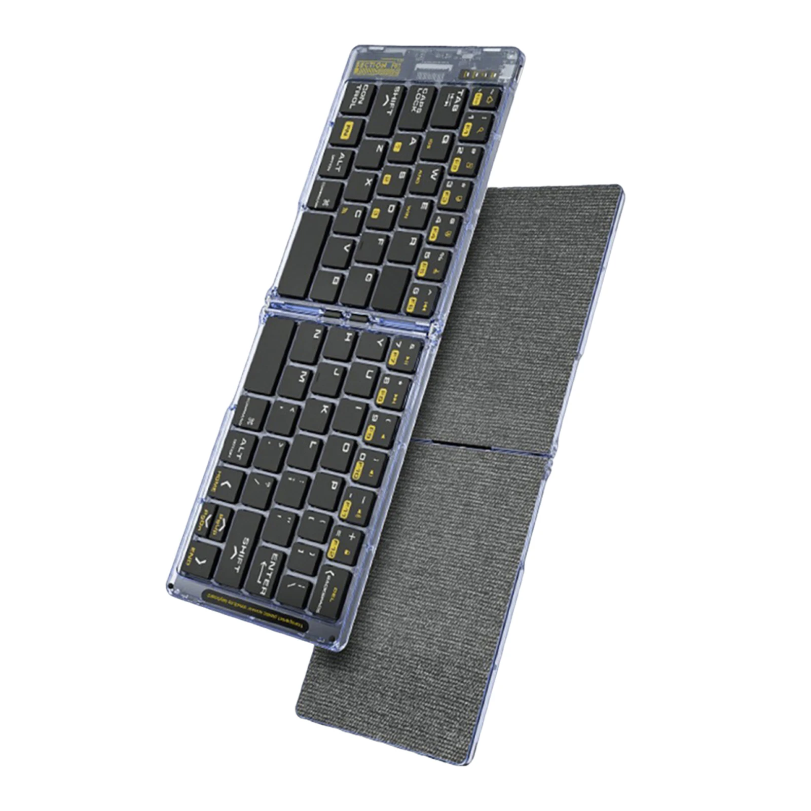 Wireless Foldable BT Keyboard and Mouse Combo Rechargeable Quiet Wireless Keyboard Mouse Set for Laptop Tablet Phone