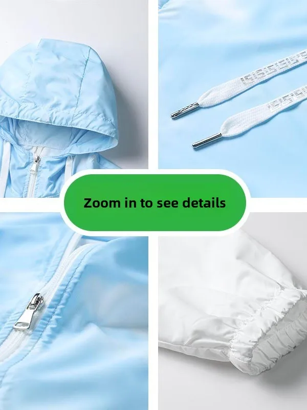 Fashionable Gradient Outdoor Fishing Shirts Couple's UV Protection Clothes Youthful Air Conditioning Tops Polyester Fiber Lon...