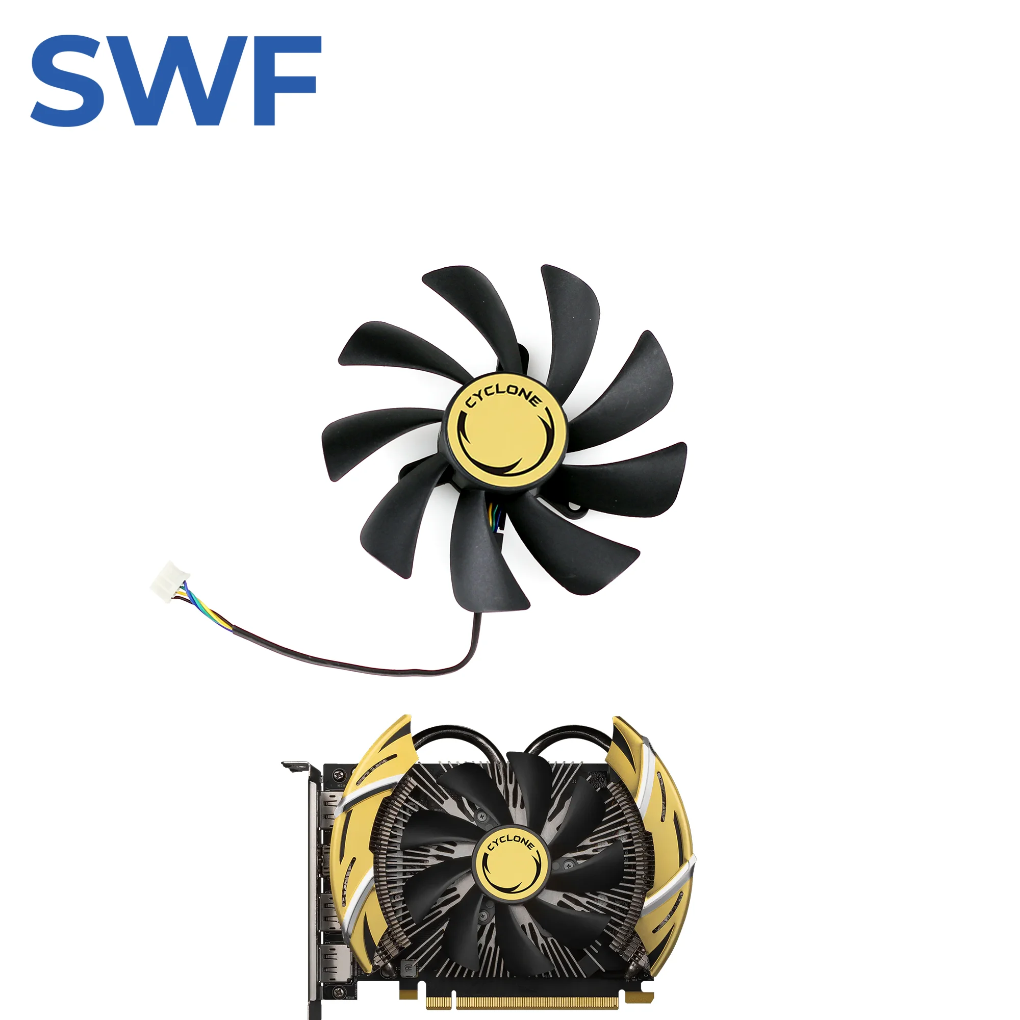 95MM HA10015H12SB-Z Cooling Fan For MSI GeForce RTX 4060 CYCLONE 8G OC Graphics Video Card Cooler Fan