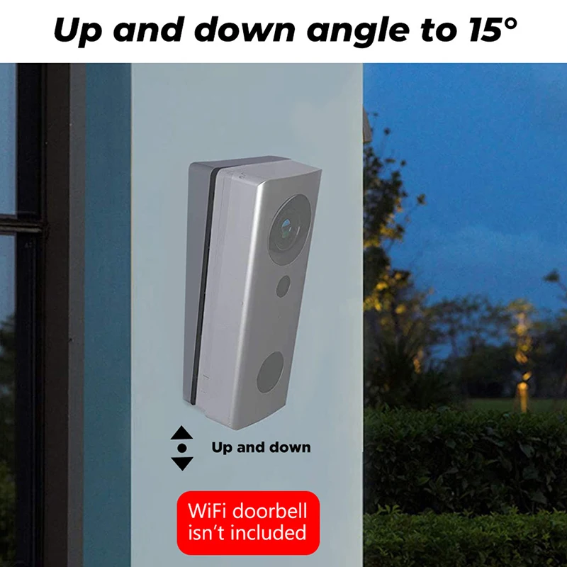 Mount Wireless Video Doorbell Angle Adjustment Adapter Mounting Plate Bracket