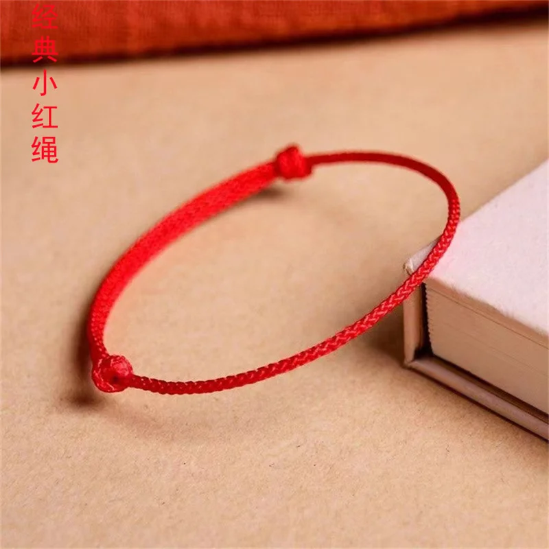 Klassische Mode Handgemachte Rote Seil Glück Armbänder Fußkettchen Frauen Männer Größe Einstellbar Charm Armband Armreifen Liebhaber Geschenk – Detail 10