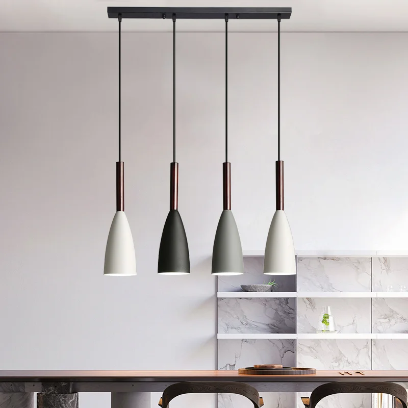 

Modern 3/4 Pendant Lighting Nordic Minimalist Bar Pendant Lights kitchen island hanging lamps dining room Living Room lights E27