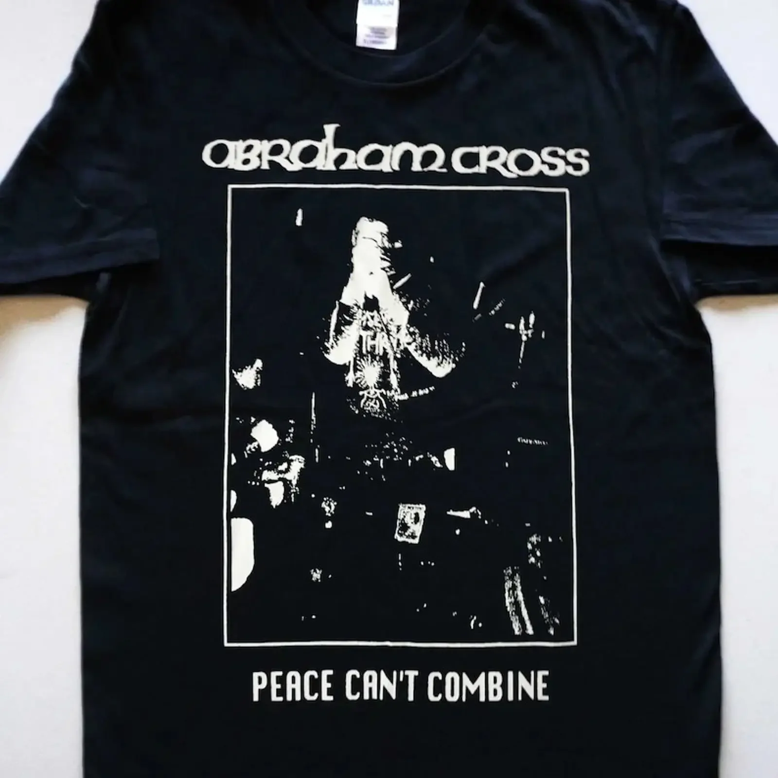 ABRAHAM CROSS T Shirt Japan Punk Crust Gloom Framtid Cyanosis Hardcore UKRAW vintage Washed Unisex Comfortable Casual Stretched