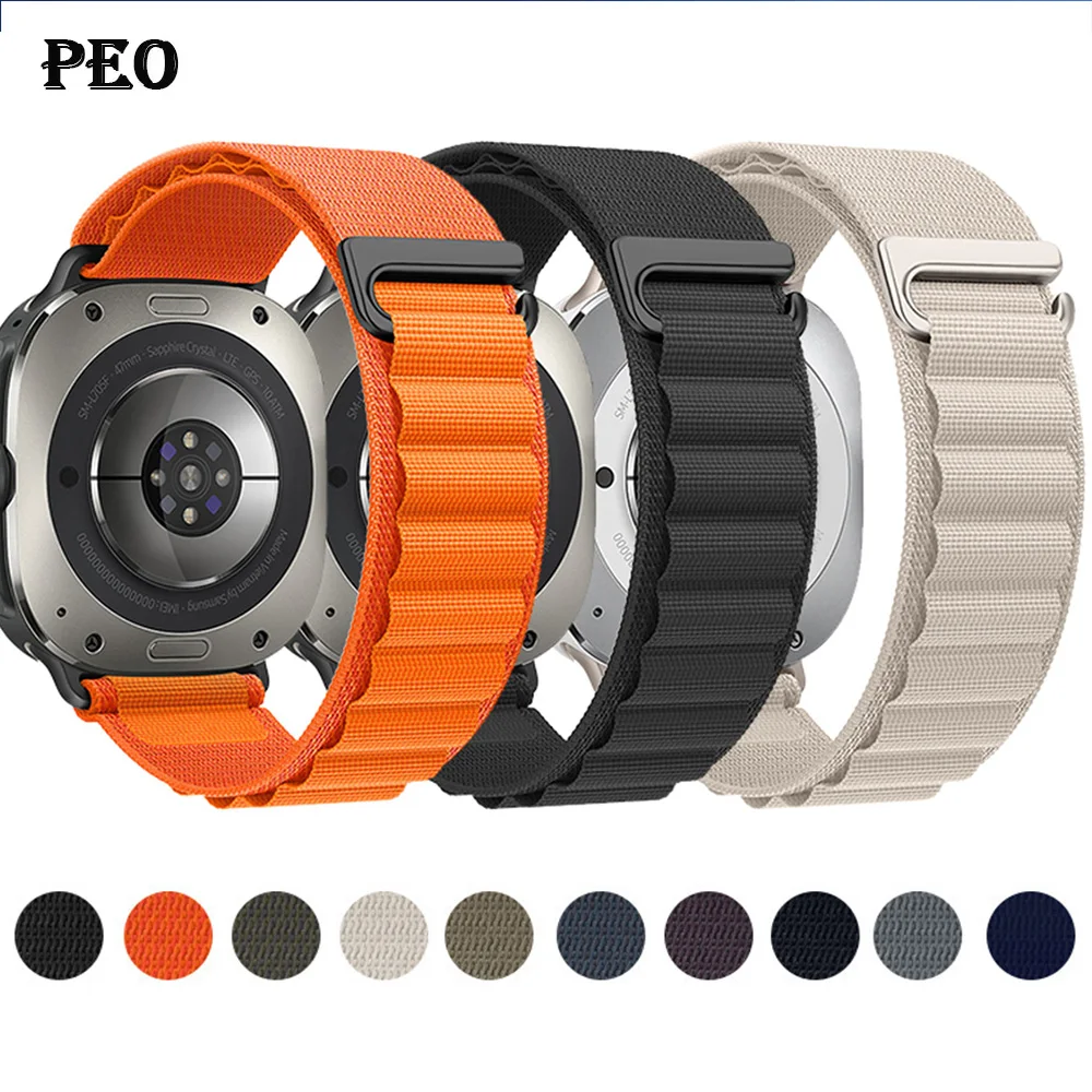 Apple Watch Ultra 2 49mm、42mm、45mm-45mm、38-41-40mm対応 アルパインループ スポーツナイロンブレスレット iWatch Series 9 8 SE 7 6 5 3 ストラップ
