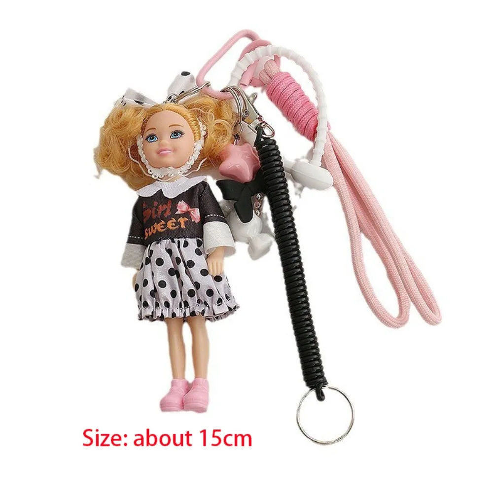 New Barbie Doll Barbie Doll Pendant Hanging Ornament DIY Change Clothes Car Key Ring Bag Charm Cute