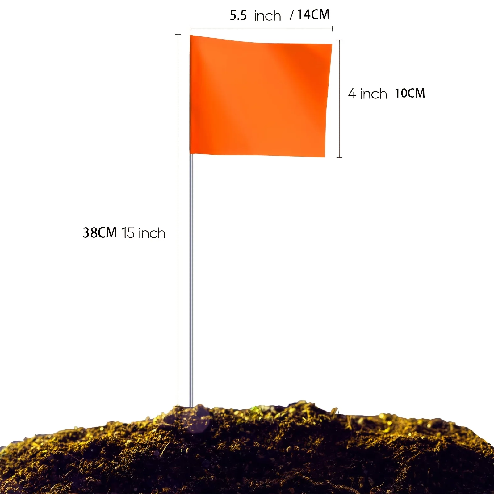 50Pce Landmark Flags, Made Of PVC, Sturdy And Durable, Brightly Colored, For Measurement, Positioning, Layout, Pet Training, Etc