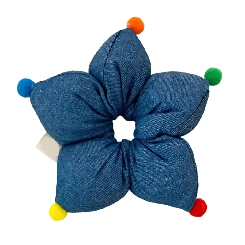 

652F Skin Friendly Cloth Hair Bands Comfortable Hair Decoration Elastic Ponytail Holders Stretchy Scrunchies for Women