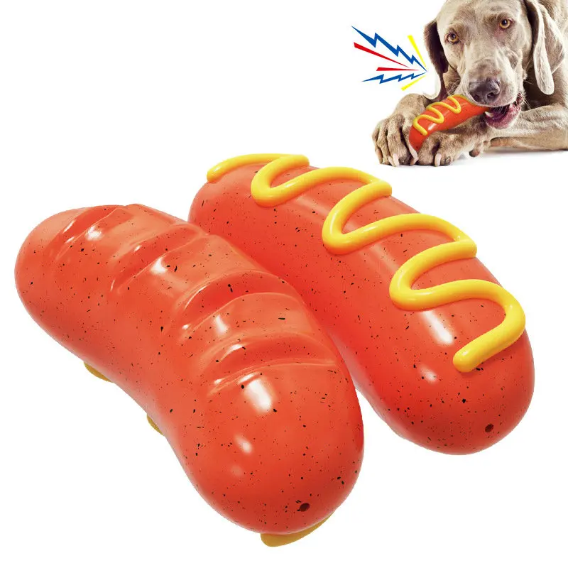 Sounding Dog Toothbrush Molar Rod Hot Dog Roasted Sausage Dog Toy