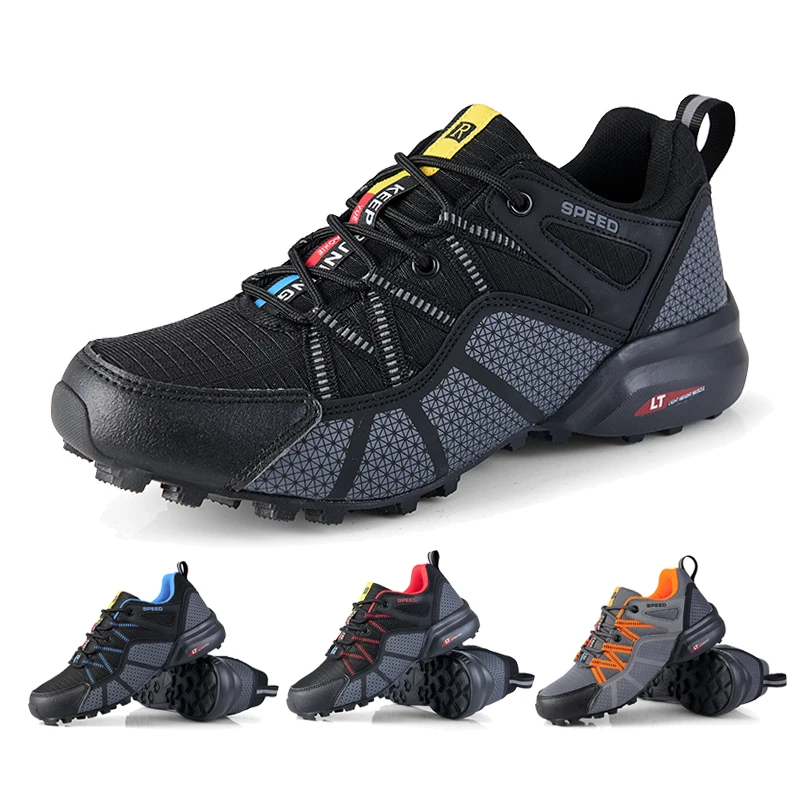 Men Women Hiking Shoes Waterproof Outdoor Trainers Lace-up Climbing Trekking Sneakers Mountain Walking Hunting Tactical Sneakers