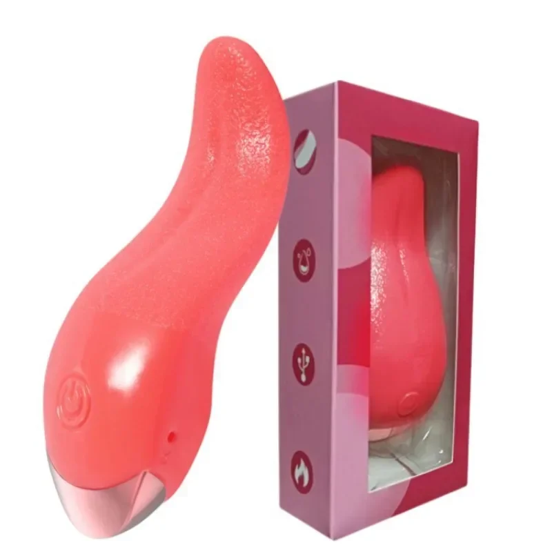 Tongue-shaped electric heating vibrator anti-real tongue cunnilingus device female silicone masturbation device vibrator sex toy image 6
