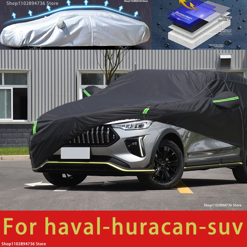 

For Haval Huracan Fit Outdoor Protection Full Car Covers Snow Cover Sunshade Waterproof Dustproof Exterior black car cover