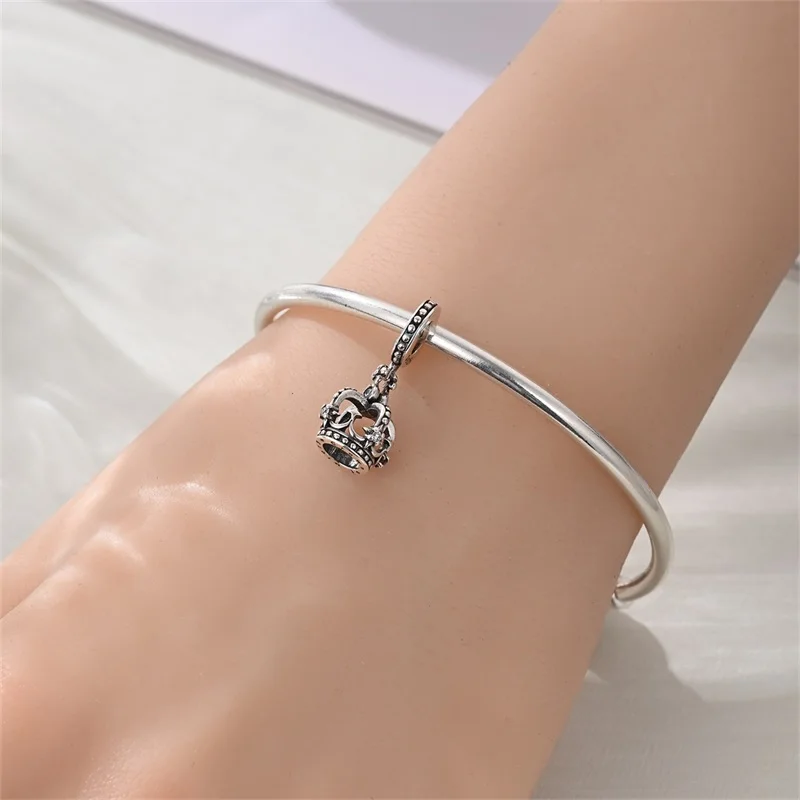 New 925 Sterling Silver Crown Of Glory Charms Pendant For Women Fit Original Bracelet DIY Valentine's Day Jewelry Gifts 3