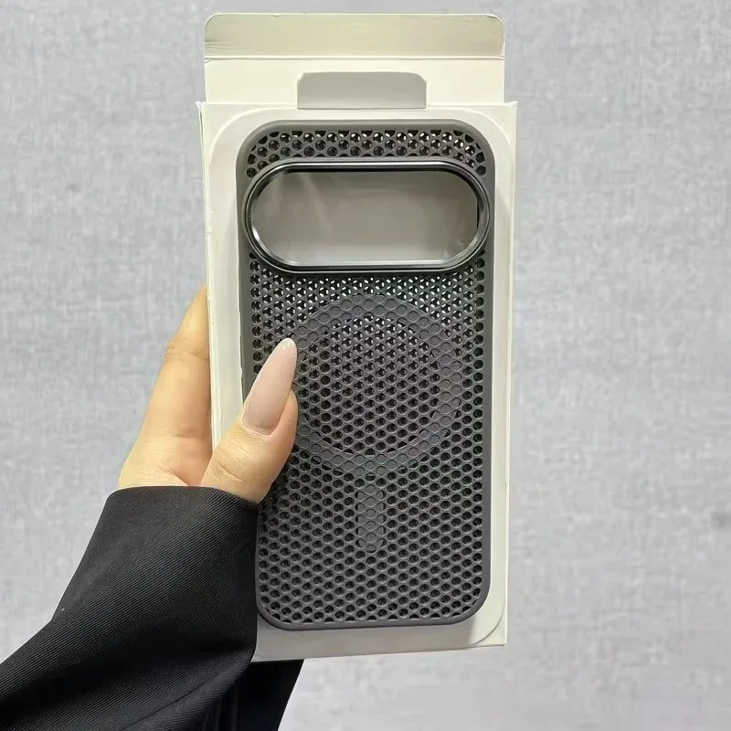 Чехол для Google Pixel 10 Pro XL 11 Pixel11 с магнитной системой MagSafe, охлаждающей сеткой Honeycomb, защитной металлической рамкой для объектива и корпусом