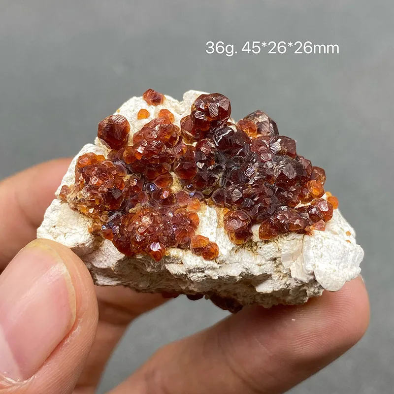 

100% natural garnet smoky crystal symbiotic rough stone specimen quartz mineral