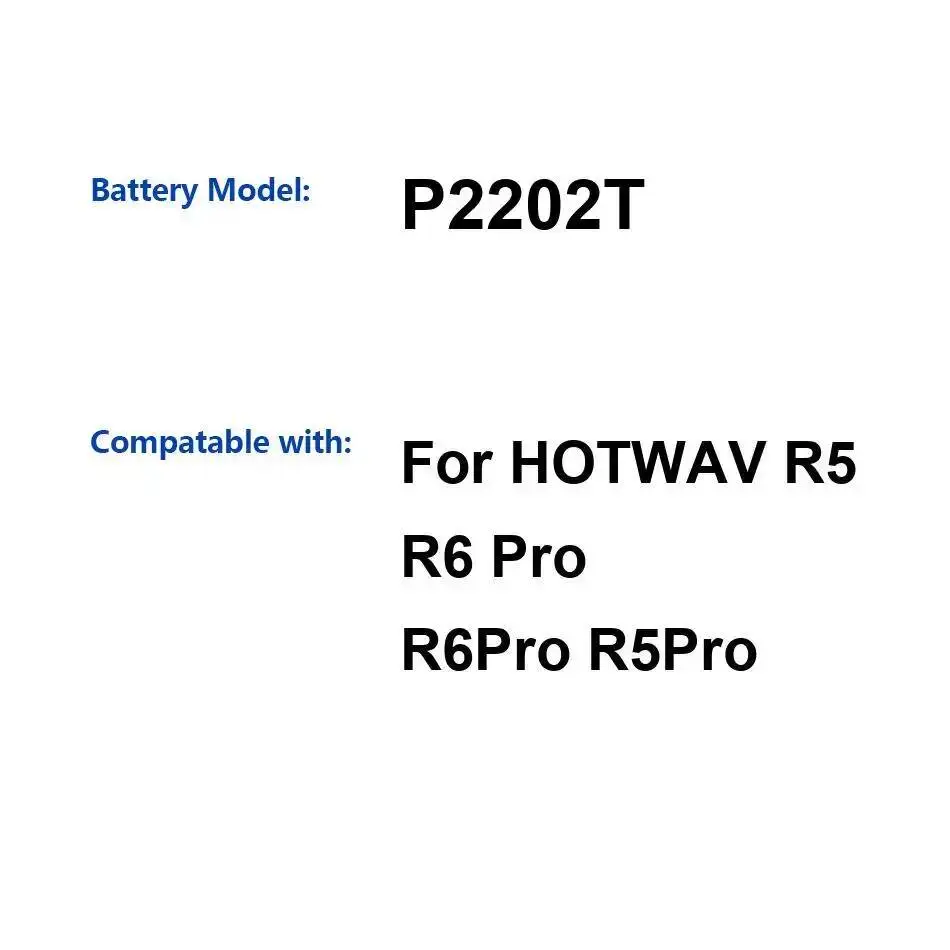 

P2202T Fast Charging For Hotwav R5 R6 Pro R6Pro R5Pro Tablet Battery 15600mAh