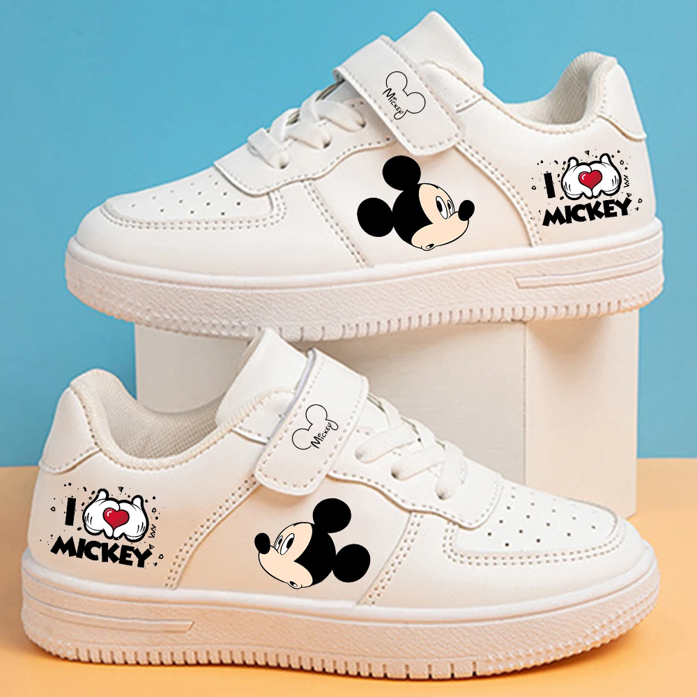 Mickey mouse minnie Children shoes Student Casual Sneakers girls boys Youth Running Fashion Sports Shoes Christmas Gift