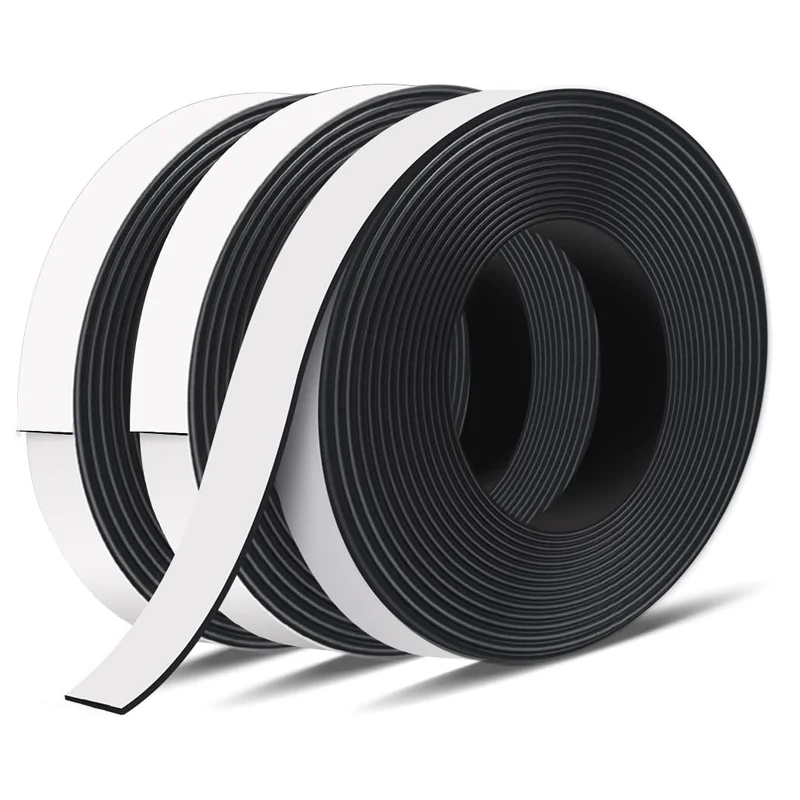 Magnetic Tape, 10M Magnet Tape Roll with 3M Strong Adhesive Backing. Perfect for  whiteboards & Fridge Organization