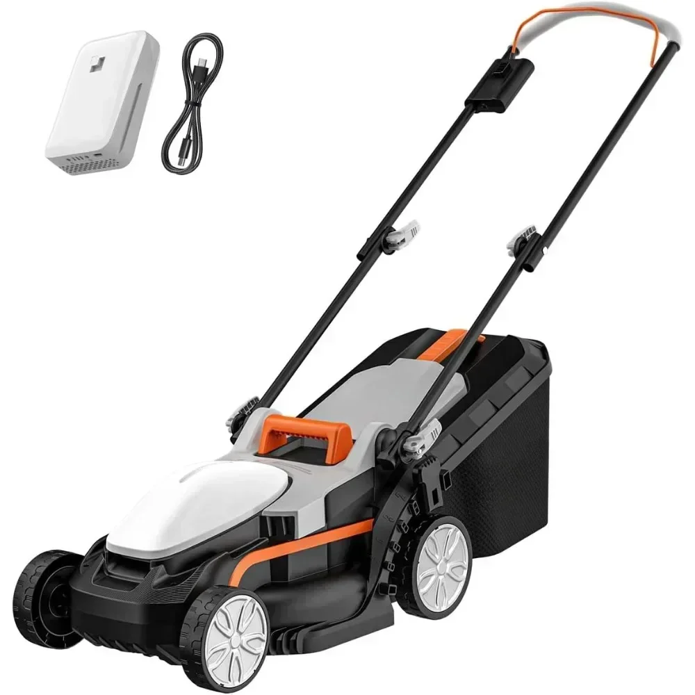 Lawn Mower,13 Inch, U20 Handy+ 20V Electric Lawn Mowers for Garden, 5 Heights Adjustment,  Weight,4.0Ah Portable Lawn Mower